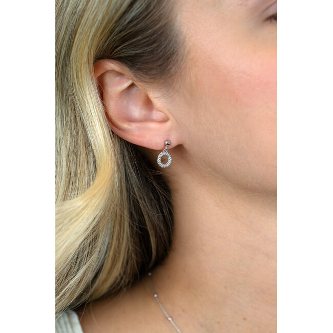 ZINZI Zinzi Oorstekers hangend open rondje bewerkt. ZIO2704