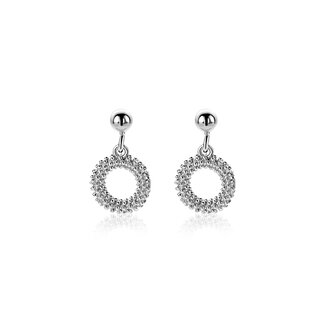 ZINZI Zinzi Oorstekers hangend open rondje bewerkt. ZIO2704