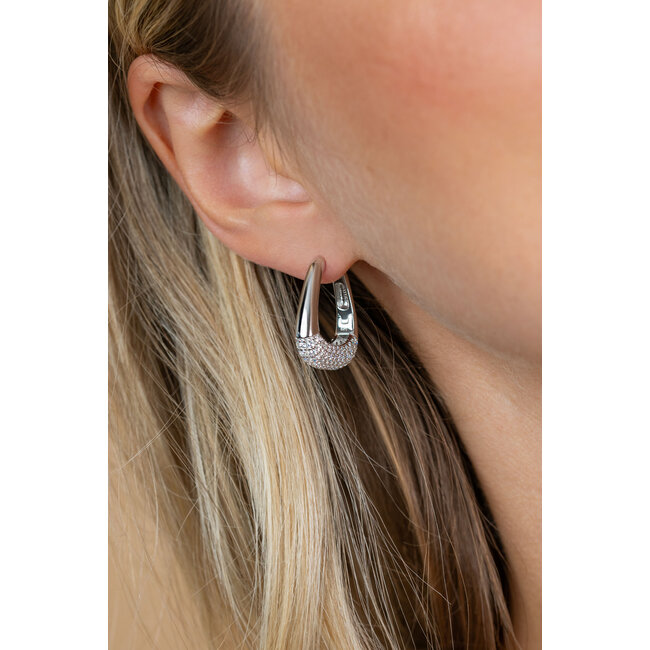 ZINZI Zinzi Luxe Klapcreolen rechthoek Zirk. ZIO2806