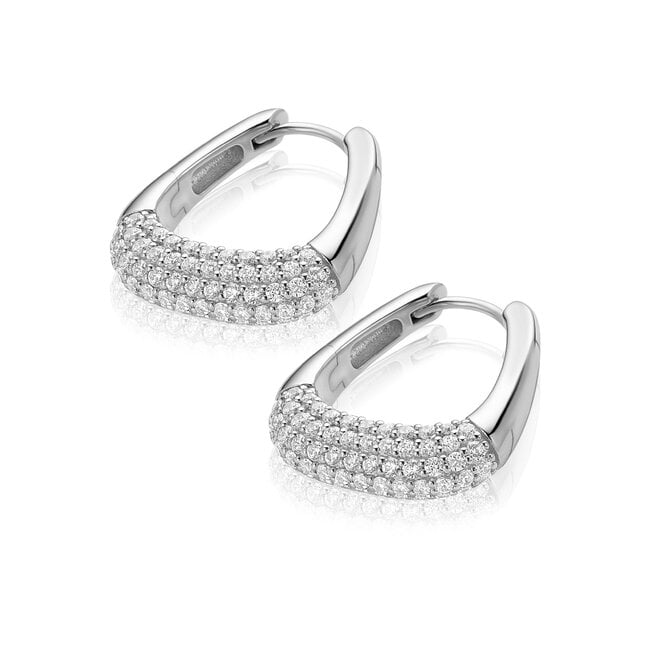 ZINZI Zinzi Luxe Klapcreolen rechthoek Zirk. ZIO2806