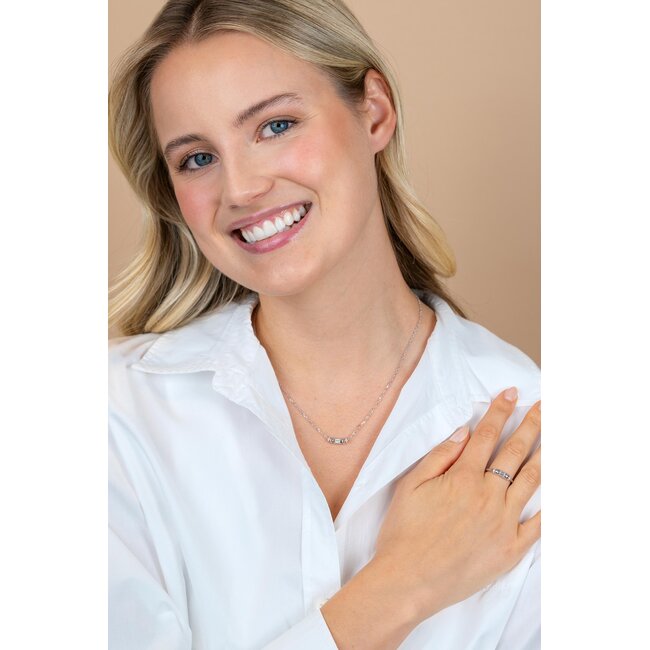 ZINZI Zinzi Collier fantasie baquette Zirconias. ZIC2812