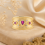 Occ. 14K. Ring Robijn/Dia. 6,9Gr. Mt19