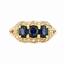 Occ. 14K. Ring Saff/Zirk. 3,7Gr. Mt16