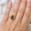 Vintage. 14K. Ring met Granaat. 2,6Gr. Mt16,5