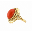 Vintage. Ring met Bloedkoraal. 6,1Gr. Mt 19
