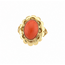 Vintage. Ring met Bloedkoraal. 6,1Gr. Mt 19