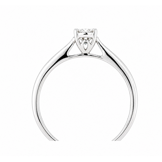 Vintage 14K. Wg Ring met 4x Marquise/Prinses. 1,7Gr. Mt17