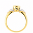 Vintage 18K. Ring Aquamarijn/Brillj.  5,9Gr. Mt 18,5