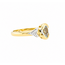 Vintage 18K. Ring Aquamarijn/Brillj.  5,9Gr. Mt 18,5