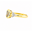 Vintage 18K. Ring Aquamarijn/Brillj.  5,9Gr. Mt 18,5