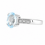 Vintage 18K. Ring Aqua/Brilljant 6x. 4,4Gr. Mt 17,5