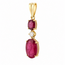 Vintage 9K Hanger met Robijn en Brilljant. 2,8 Gram