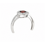 Vintage 14K. Wg Ring met Brillj/Almadine. 2,2Gram. Mt 17,5
