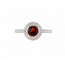 Vintage 14K. Wg Ring met Brillj/Almadine. 2,2Gram. Mt 17,5