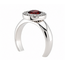 Vintage 14K. WG Ring Brillj. 0,20/Almadine. 9,3 Gr. Mt18