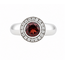 Vintage 14K. WG Ring Brillj. 0,20/Almadine. 9,3 Gr. Mt18