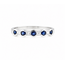 Vintage 18K. WG Ring saff 6x. baquet Dia. 4x. 2.5Gr. mt17,5