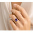 Vintage 14K. Rose Ring met Spinel. 2,3Gr. Mt 17,75