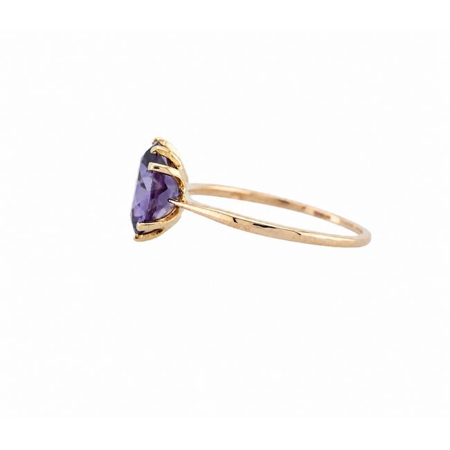 Vintage 14K. Rose Ring met Spinel. 2,3Gr. Mt 17,75