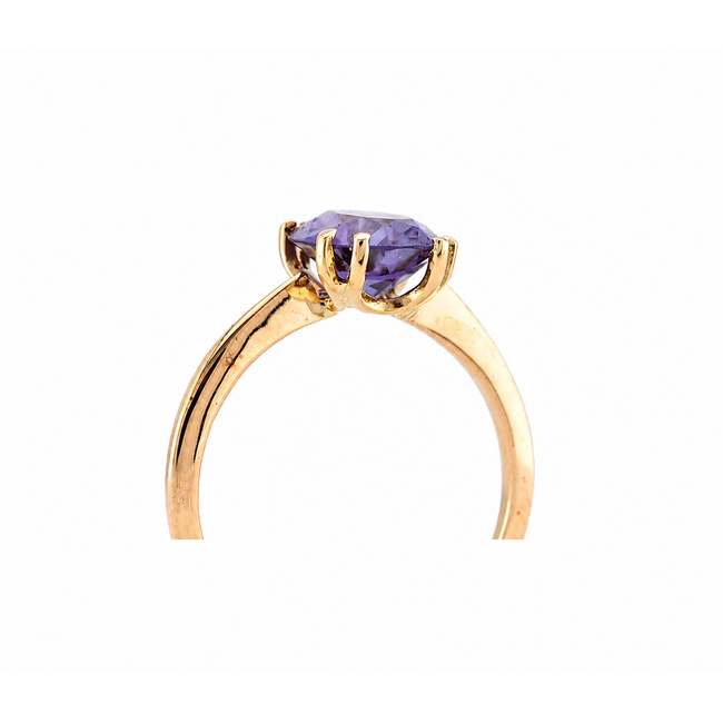 Vintage 14K. Rose Ring met Spinel. 2,3Gr. Mt 17,75