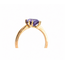 Vintage 14K. Rose Ring met Spinel. 2,3Gr. Mt 17,75