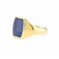 Vintage 14K. GG Zegelring met Saffier. 10,8 Gr. Mt22