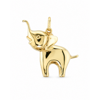 Vintage 14K. Hanger Olifant. 2,8 Gram