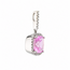 Vintage 14K WG Hanger Roze Saff/Briljant 2Gram