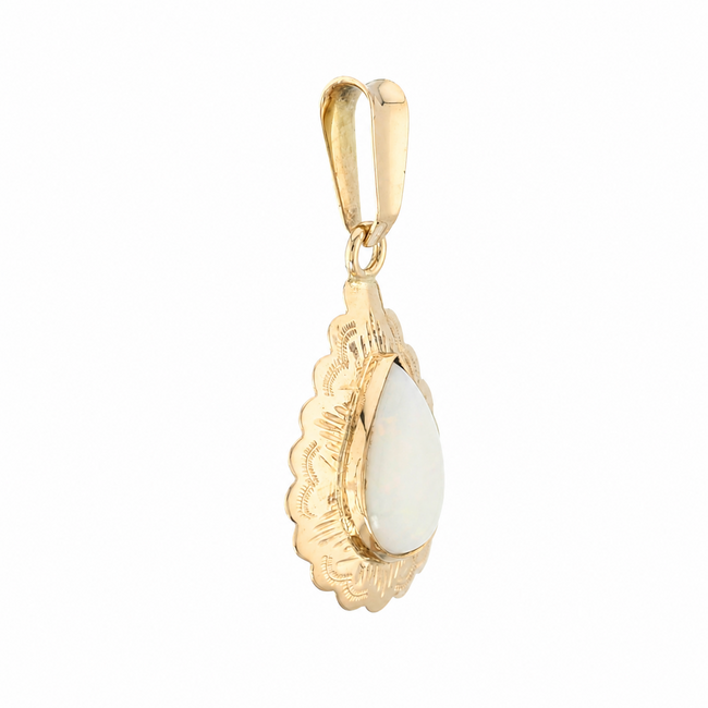 Vintage 14K Opaal Hanger. 1,3 Gram