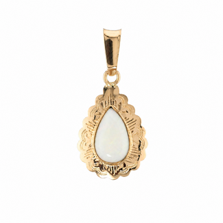 Vintage 14K Goud Opaal Hanger. 1,3 Gram