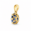 ROS  Jewel Design 14Krt. Geelgouden Hanger met Natuurlijke Saff.