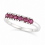 Vintage 14Krt. WG Ring met Roze Saffier. 2Gram. Mt17,5