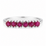 Vintage 14Krt. WG Ring met Roze Saffier. 2Gram. Mt17,5
