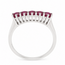 Vintage 14Krt. WG Ring met Roze Saffier. 2Gram. Mt17,5