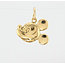 Vintage 18Krt. Gouden Disney Collection Mickey Mouse Hanger 2.1 Gram