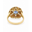 Vintage 14Krt. Geelgouden/ Aquamarijn Ring 7.5 Gram Maat 18.5