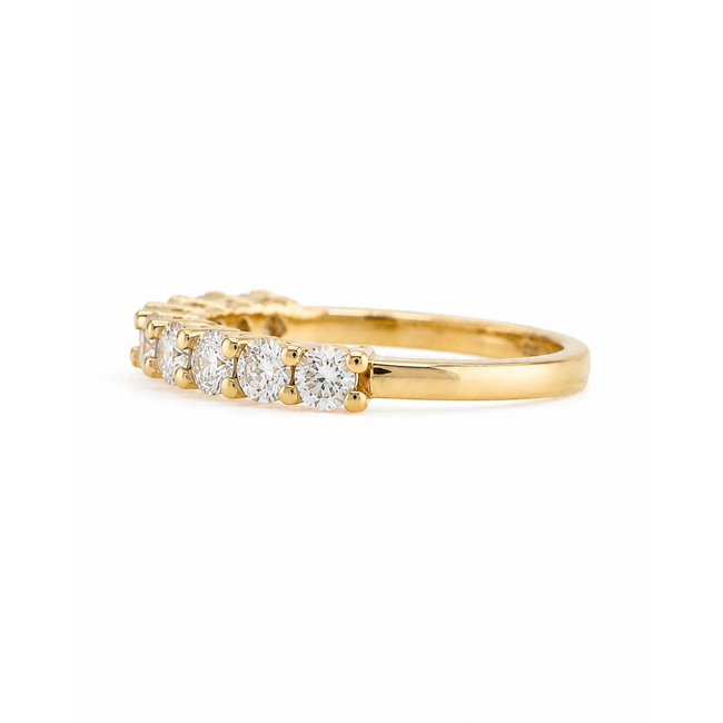 Ros Design 14Krt. Geelgouden Half Eternity Lab Diamant Ring