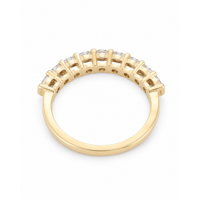 Ros Design 14Krt. Geelgouden Half Eternity Lab Diamant Ring