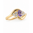 18Krt Geelgouden  Ring met Amathist en Zirkonia 2.8 Gram