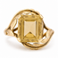 Vintage Ring 14Krt. GG Citrien/Emerald Cut