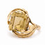 Vintage Ring 14Krt. GG Citrien/Emerald Cut