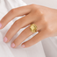 Vintage Ring 14Krt. GG Citrien/Emerald Cut
