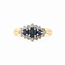 Vintage 14K. Ring brillj/Saff. 0,25Ct. Mt16,5 3,1Gr