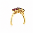 Ros Design. 14K. GG Ring Robijn. 0,75x3. 2,8Gr. Mt17
