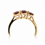 Ros Design. 14K. GG Ring Robijn. 0,75x3. 2,8Gr. Mt17