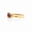 Ros Design. 14K. GG Ring Robijn. 0,75x3. 2,8Gr. Mt17