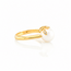Ros Design GG Ring Met 18 Brillj/Naturel Parel. 4,4gr. Mt18,5