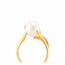 Ros Design GG Ring Met 18 Brillj/Naturel Parel. 4,4gr. Mt18,5
