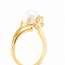 Ros Design GG Ring Met 18 Brillj/Naturel Parel. 4,4gr. Mt18,5