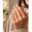 ROS  Jewel Design Ring Aquamarijn/2xBrillj.1,8Gr. Mt.18
